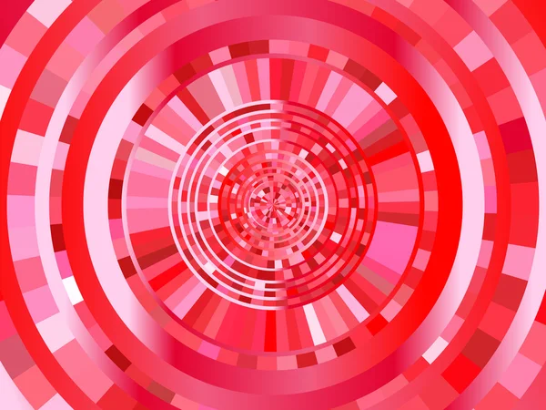Abstraktní červená futuristickém tunelu pozadí. — Stockový vektor