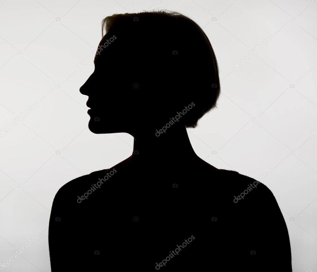 silhouette of young woman