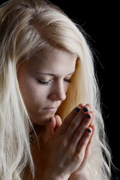 Woman praying — Stock Photo, Image