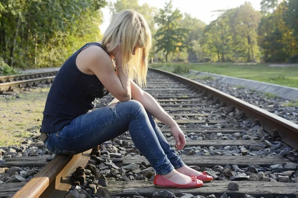 Depressive junge Frau — Stockfoto