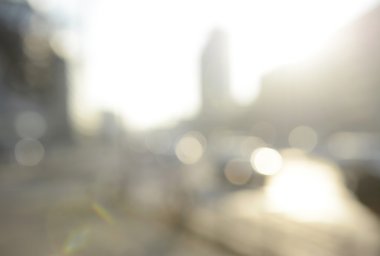 Bulanık şehir manzarası