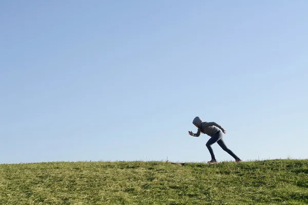 Tonåring jogging — Stockfoto