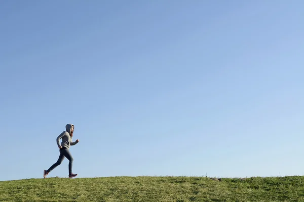 Tonåring jogging — Stockfoto