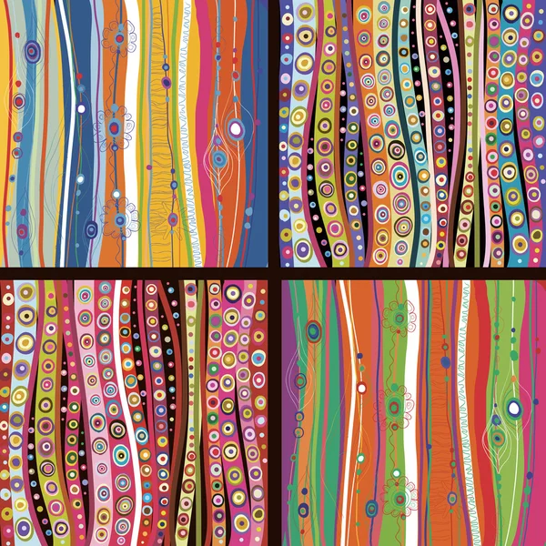 dört renkli çizgi arka plan kümesi.