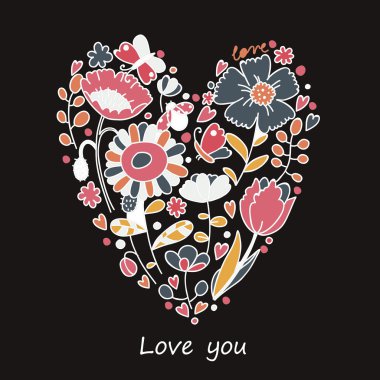 Mutlu Sevgililer günü tebrik kartı. Aşk arka plan.