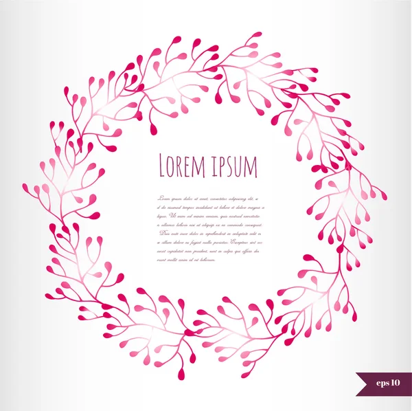 Romantico sfondo floreale con posto per il vostro testo.Ornamentale ro — Vettoriale Stock