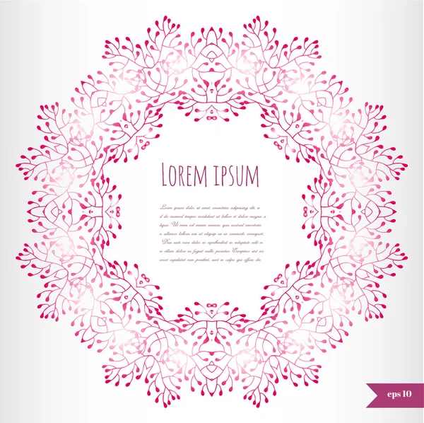 Fondo floral omántica con lugar para su text.Ornamental ro — Archivo Imágenes Vectoriales