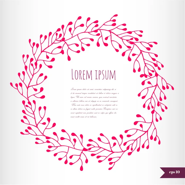 Ρομαντική floral πλαισίου με τη θέση για το κείμενό σας — Διανυσματικό Αρχείο