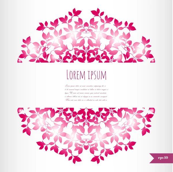 Omantic floral background with place for your text.Ornamental ro — Stock Vector