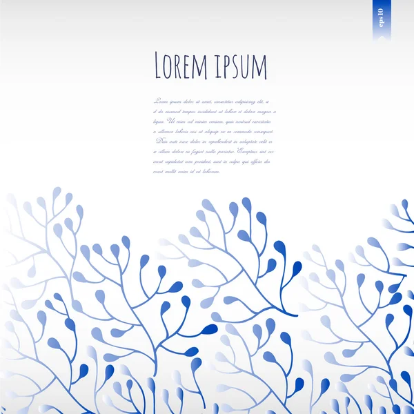 Fondo floral azul — Archivo Imágenes Vectoriales