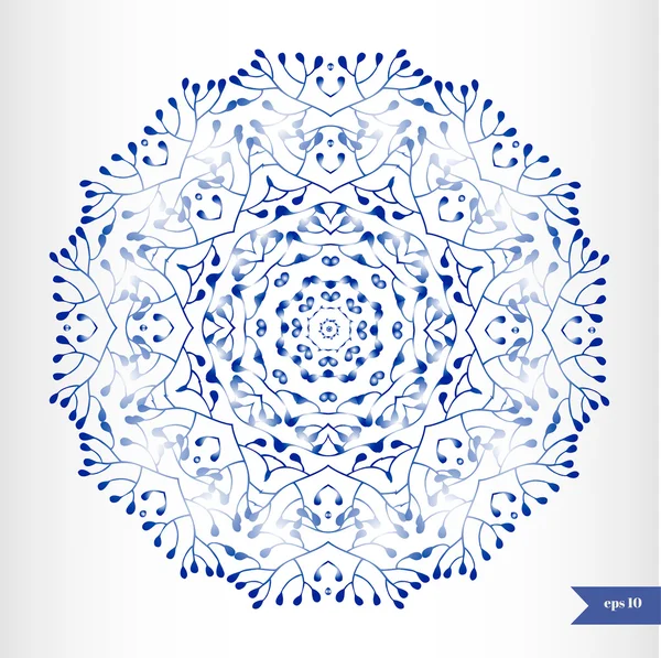 Fondo floral azul — Vector de stock