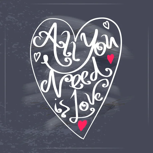 All you need is love text lettering Royalty Free Stock Illustrations