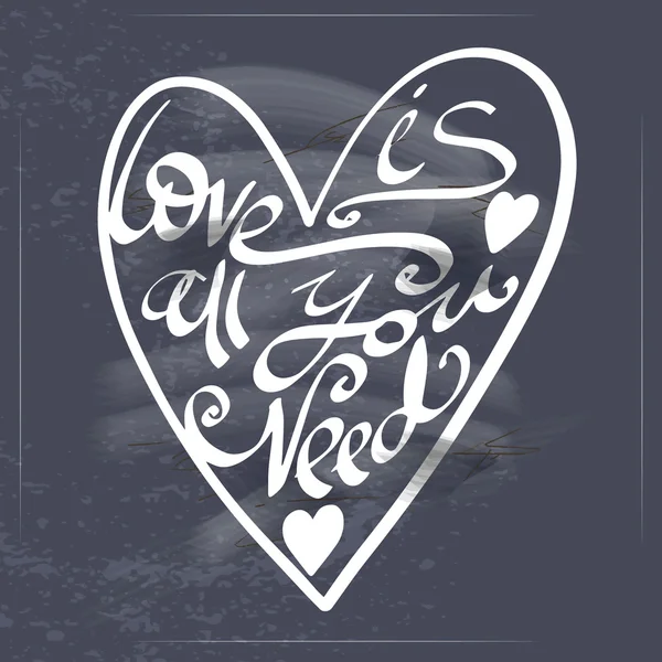 Love is all you need text lettering Royalty Free Stock Vectors