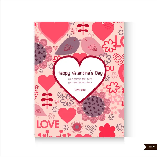 Happy Valentines Day Greeting card. Royalty Free Stock Illustrations