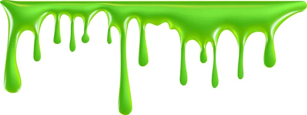 Zielona kreskówka dryblingu szlam — Zdjęcie stockowe