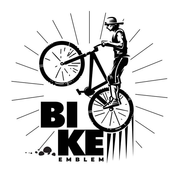 Biker im Sprung — Stockvektor