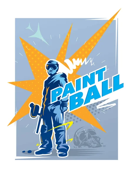 Ilustracja na temat paintball — Wektor stockowy