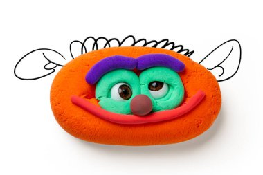 Komik animasyon yumuşak plastiksi yüz