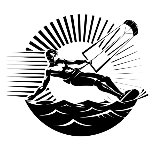 Kite surf —  Vetores de Stock