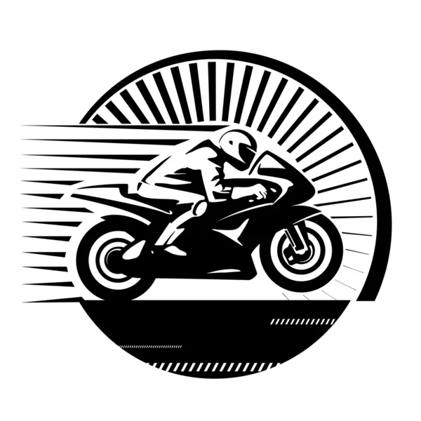 Motorrad-Rennfahrer — Stockvektor