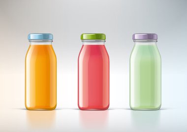 Juice in a glass bottle for new design