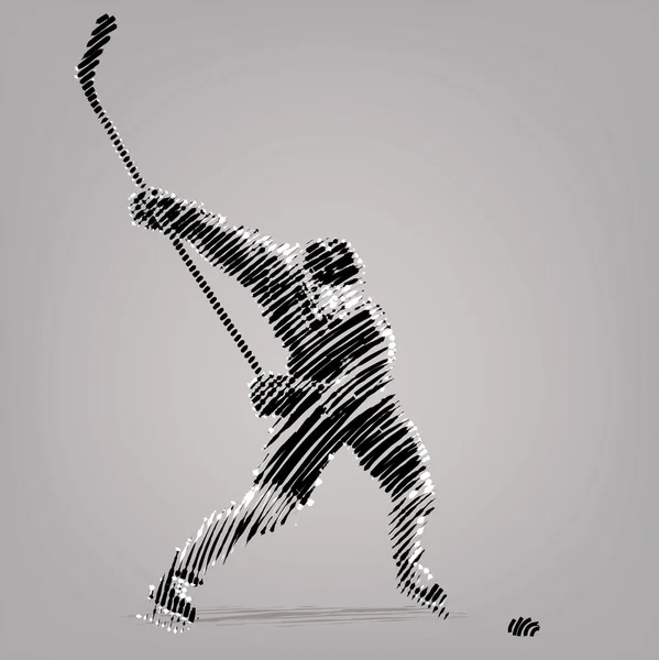 Hockeyspeler. — Stockvector