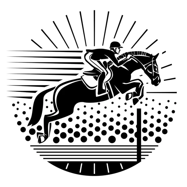 Desporto equestre . — Vetor de Stock