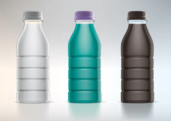 Пластиковая бутылка для нового дизайна — стоковый вектор