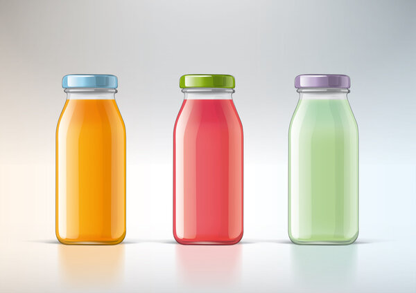 Juice in a glass bottle for new design