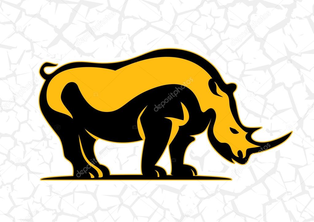 Rhino. Logo style