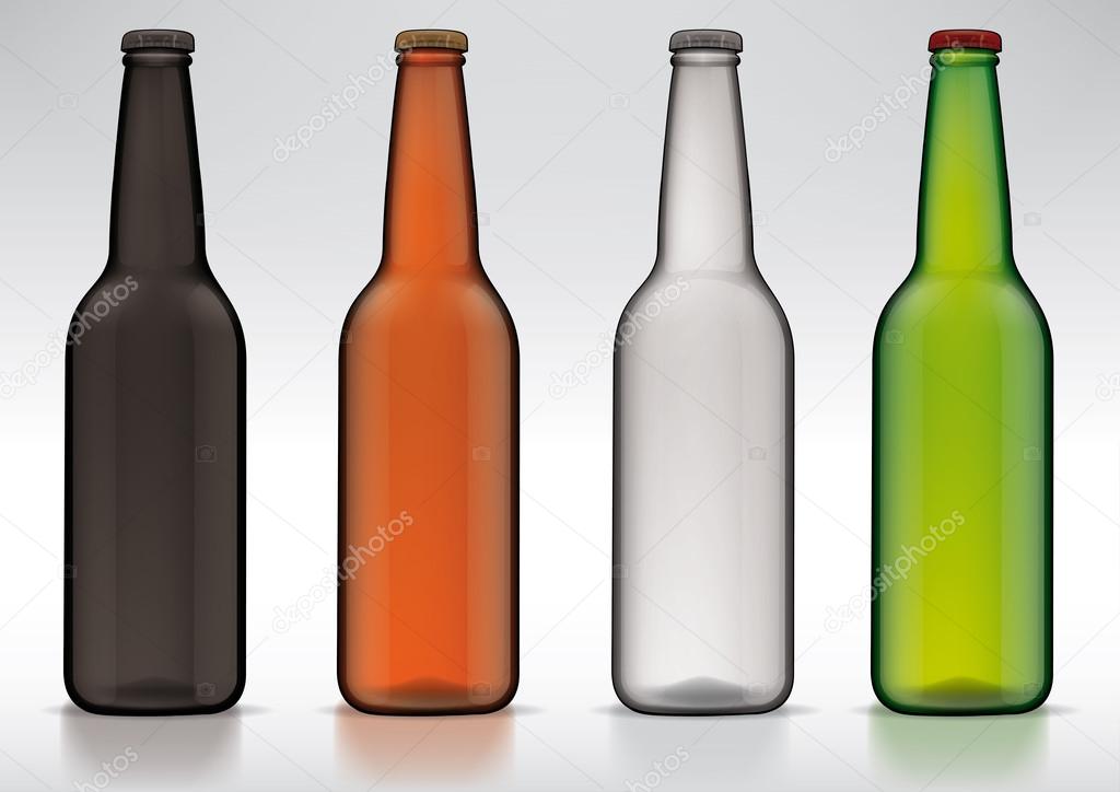 Blank glass beer bottle for new design