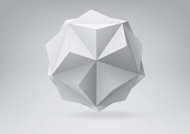 Küçük triambic icosahedron, grafik tasarım için.