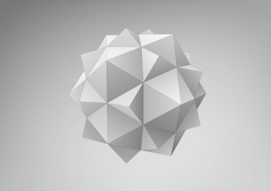 Dodecahedron-Icosahedron compound figure for your graphic design clipart