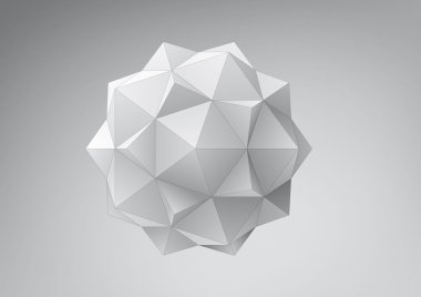 Dodecahedron-Icosahedron bileşik şekil, grafik tasarım için