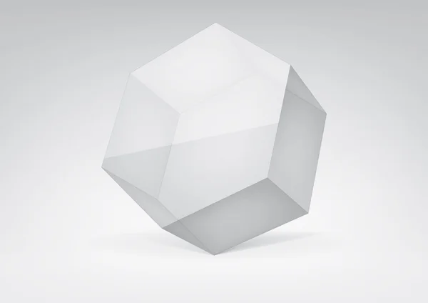 Vektori läpinäkyvä kuusikulmainen prisma graafinen suunnittelu — vektorikuva