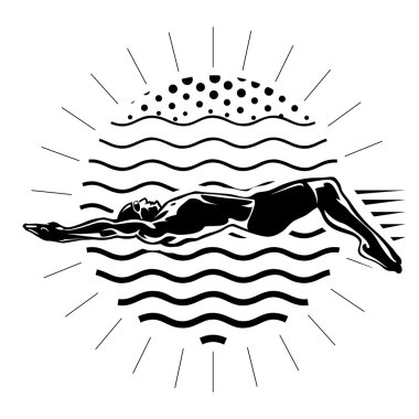 Rekabet erkek yüzücü.