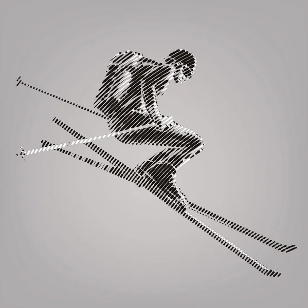 Freerider é esquiar . —  Vetores de Stock