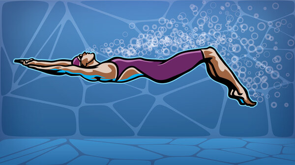 Пловчиха на соревнованиях
