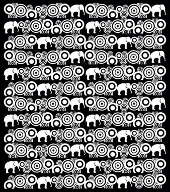 Fil motifi ile Hint desen