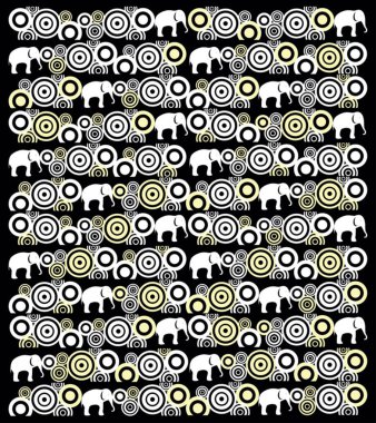 Fil motifi ile Hint desen