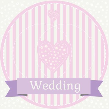 Renkli düğün illüstrasyon aşk güvercinler ile 