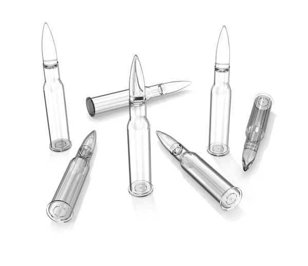 White glass cartridges — Stock Photo, Image