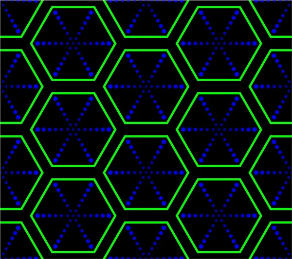 Texture hexagonale psychodelique — Image vectorielle