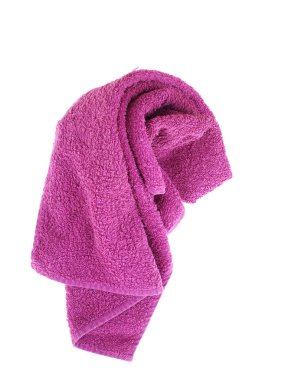 Beyaz bir arka plan üzerinde Lila havlu