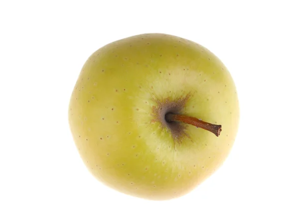 Yellow apple on a white background — Stock Photo, Image