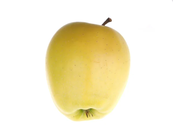 하얀 배경에 있는 노란 사과 — 스톡 사진