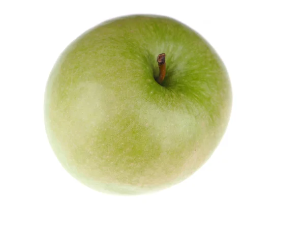 흰 배경에 있는 초록색 사과 — 스톡 사진
