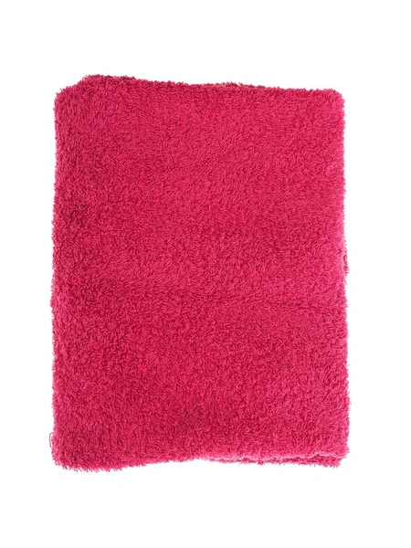Red towel on white background — Stock Photo, Image