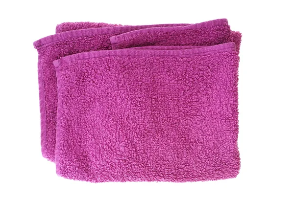 Lilac towel on a white background — Stock Photo, Image