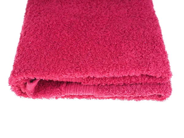 Red towel on white background — Stock Photo, Image